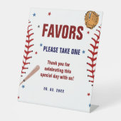 Honkbal sport bad douche verjaardagsfeestje bord reclamebord met voetstuk (Voorkant)