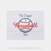 Honkbal Sport Bar Acryl teken Acryl Bord (Voorkant)