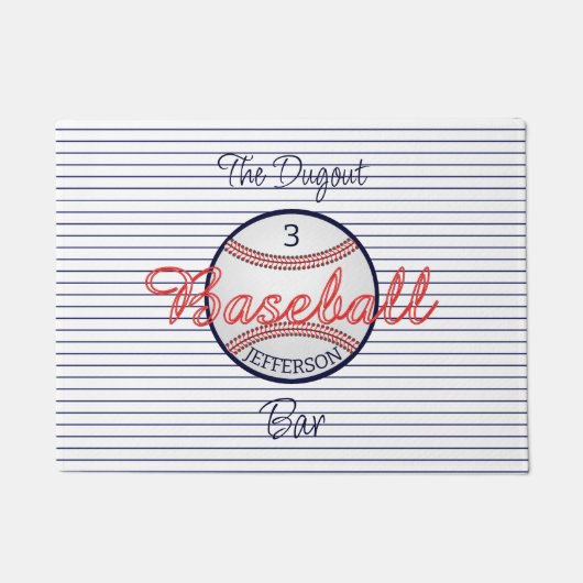 Honkbal Sport Bar Deurmat (Voorkant)