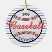 Honkbal Sport Bar Kerst Ornament (Voorkant)