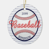 Honkbal Sport Bar Kerst Ornament (Links)