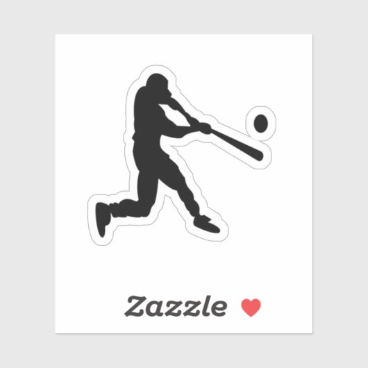 Honkbal sport Batter Custom-Cut Sticker (Vel)