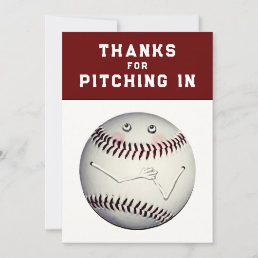 Honkbal Sport Bedankt (Voorkant)