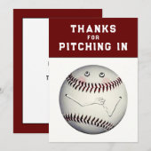 Honkbal Sport Bedankt (Voorkant / Achterkant)