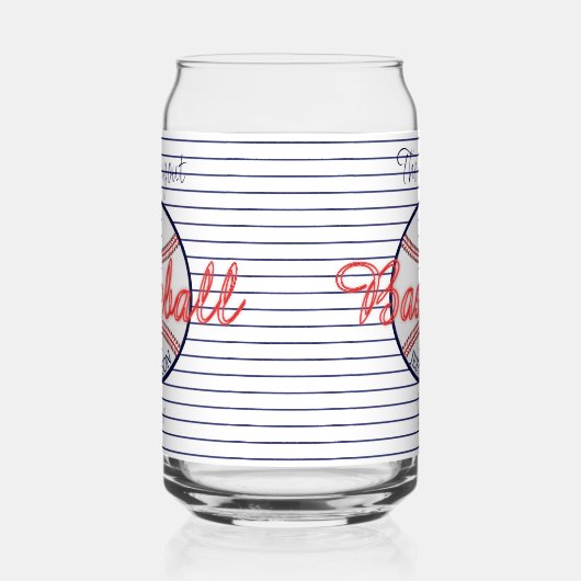 Honkbal Sport Bier Kan Glas Drinkware (Rechts)