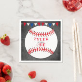 Honkbal Sport Chalkboard 1e Verjaardag Servet (Insitu)