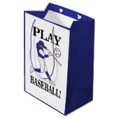 Honkbal Sport Coach speler Verjaardag Medium Cadeauzakje (Achterkant Gekanteld)