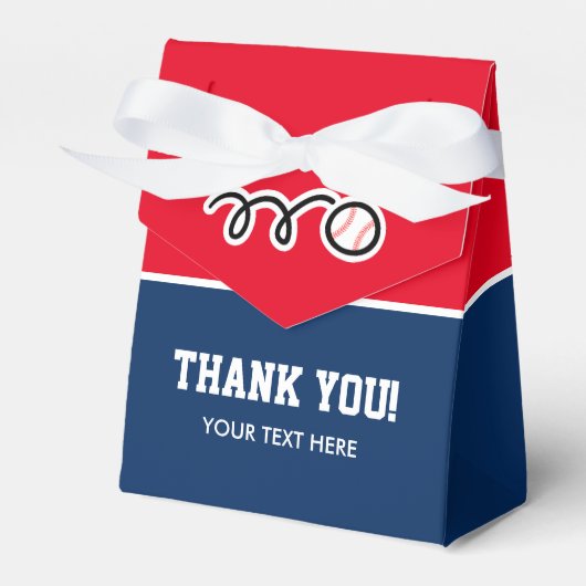 Honkbal sport custom boy's Verjaardag dank u Bedankdoosjes (Voorkant Zijde)
