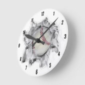 Honkbal Sport Fan Ronde Klok (Hoek)