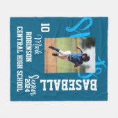 Honkbal Sport Foto Fleece Deken (Voorkant (Horizontaal))