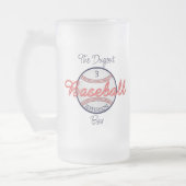 Honkbal Sport Frosted Glass Beer Mok (Links)