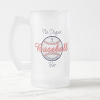 Honkbal Sport Frosted Glass Beer Mok