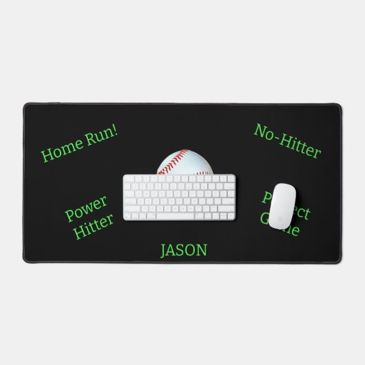 Honkbal Sport gepersonaliseerde aangepaste naam Bureaumat (Keyboard & Muis)