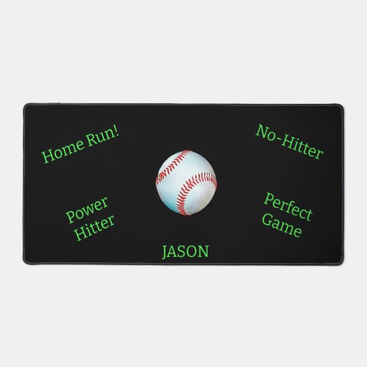 Honkbal Sport gepersonaliseerde aangepaste naam Bureaumat (Voorkant)