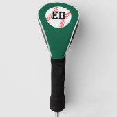 Honkbal sport gepersonaliseerde bestuurder golfheadcover (Voorkant)