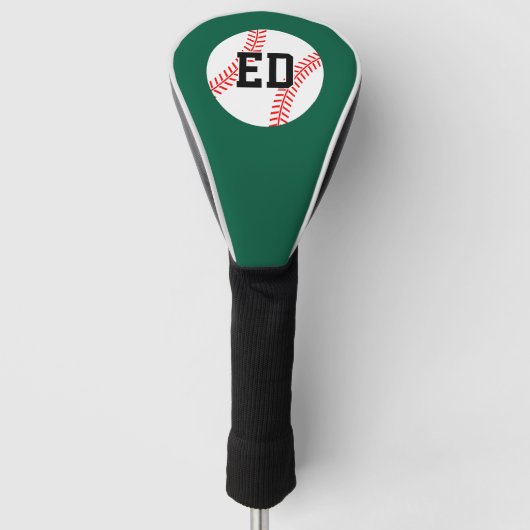Honkbal sport gepersonaliseerde bestuurder golfheadcover (Voorkant)