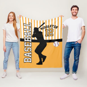 Honkbal ⚾ Sport - Goud Fleece Deken