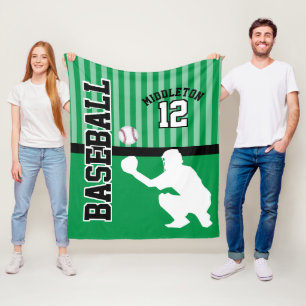 Honkbal ⚾ Sport in het groen - Catcher Fleece Deken