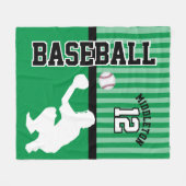 Honkbal ⚾ Sport in het groen - Catcher Fleece Deken (Voorkant (Horizontaal))