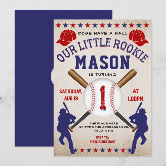  honkbal, sport, jongen 1e verjaardag kaart (Voorkant / Achterkant)