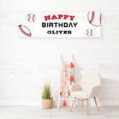 Honkbal Sport Kids Verjaardagsfeest Spandoek (Insitu)