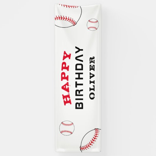 Honkbal Sport Kids Verjaardagsfeest Spandoek (Verticaal)