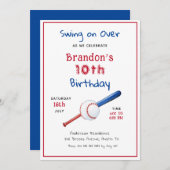 Honkbal Sport Kinderen Verjaardag Uitnodiging (Voorkant / Achterkant)