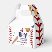 Honkbal Sport Little Slugger Boy Baby shower Bedankdoosjes (Voorkant Zijde)