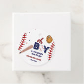 Honkbal Sport Little Slugger Boy Baby shower Bedankjes Labels (In situ)