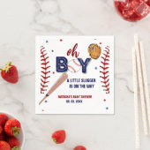 Honkbal Sport Little Slugger Boy Baby shower Servet (Insitu)