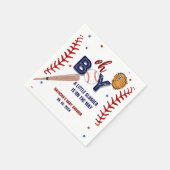 Honkbal Sport Little Slugger Boy Baby shower Servet (Hoek)