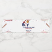 Honkbal Sport Little Slugger Boy Baby shower Waterfles Etiket (Enkel label)