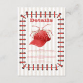 Honkbal Sport Perfect Catch Bruiloft Informatiekaartje (Voorkant)