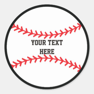 Honkbal sport ronde verjaardagsfeeststickers sticker