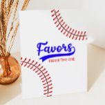 Honkbal Sport Rood Blauw Partij Favorieten Tafel Reclamebord Met Voetstuk<br><div class="desc">Dit is een Baseball Sports Red Blue Party Favors Tafelbord!</div>
