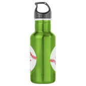 Honkbal Sport Schattigee Kinder waterfles met naam (Achterkant)