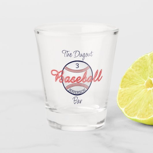 Honkbal Sport Shot Glas Drinkware (Voorkant)