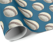 Honkbal Sport Spelen Bal Batter Opstellen Tekening Cadeaupapier (Rol Hoek)