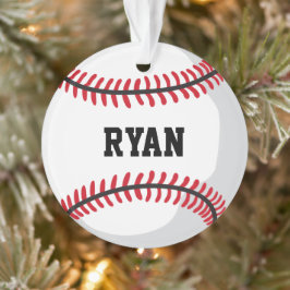Honkbal Sport Speler NAAM FOTO Team Fun Ornament