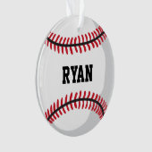 Honkbal Sport Speler NAAM FOTO Team Fun Ornament (voorkant)