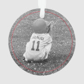 Honkbal Sport Speler NAAM FOTO Team Fun Ornament (achterkant)