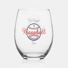 Honkbal Sport Stemless Wijnglas Drinkware Zonder Voet