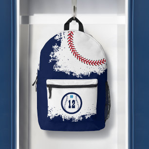 Honkbal Sport Team Speler Jersey Nummer Navy Bedrukte Rugzak