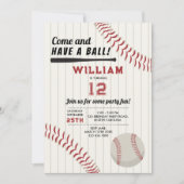 Honkbal Sport Thema Verjaardagsfeest Kaart (Voorkant)