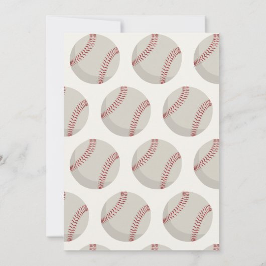 Honkbal Sport Thema Verjaardagsfeest Kaart (Achterkant)