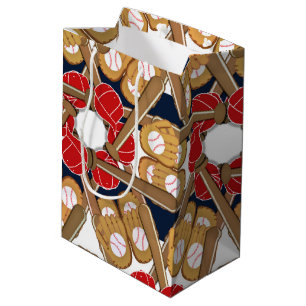 Honkbal Sport Verjaardag Party Gift Bag Medium Cadeauzakje