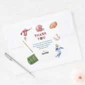 honkbal sport verjaardagsfeest vierkante sticker (Envelop)