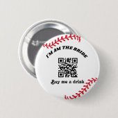 Honkbal sport vrijgezellenfeest weekendfeest ronde button 5,7 cm (Voorkant /achterkant)