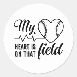 Honkbal sport woord kunst ronde sticker