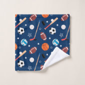 Honkbal sporten Patroon Bad Handdoek (Wasdoekje)